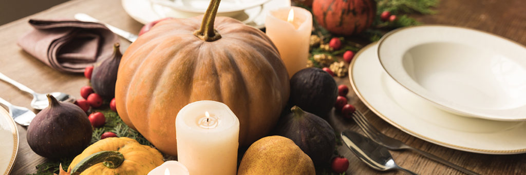 table set for thanksgiving in gcd luxury townhome