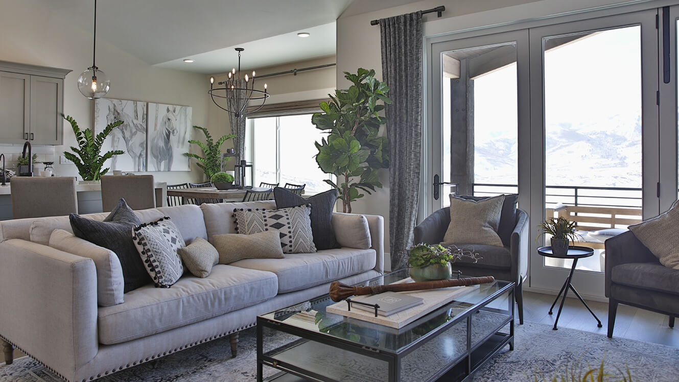 Shoreline Park City Utah Townhomes Alta Living Room