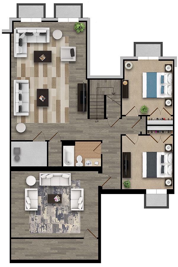 Alta 2 Townhome BasementShoreline Park City Utah