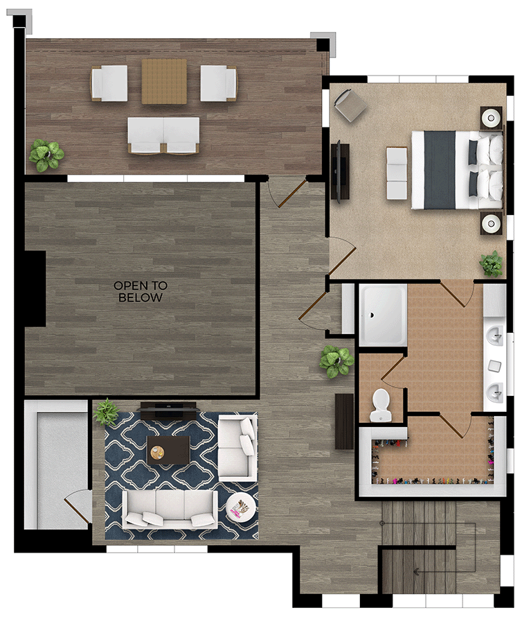 Shoreline Park City Utah Townhome Brighton 2 Upstairs